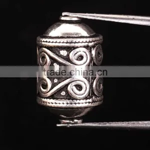 Drum Shape Pure 925 Solid Sterling Silver Wholesale Beads thumbnail-1