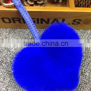 2016 Latest Cute Heart Pendant Fashion Girls Bag Phone Carkey Ornaments Leather Keychain thumbnail-2