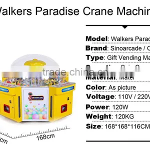 Sinoarcade Walkers Paradise 4 Players Coin Operated Gumball Machine Crane Prize Amusement Games thumbnail-5
