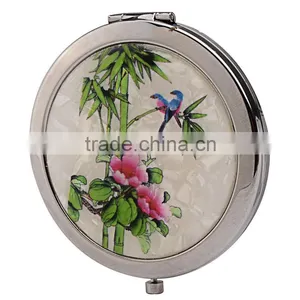 Fashion Small Round Double Side Women Makeup Mirror thumbnail-1
