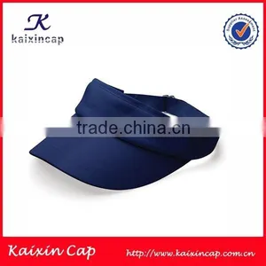 Custom Navy Blue Sun Visor Hat 100% Cotton Fabric Sun Visor thumbnail-1