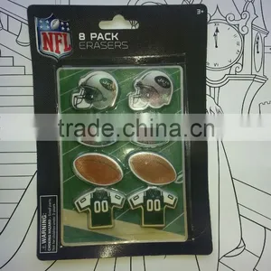 American Stationery Football Items Shaped Eraser thumbnail-1