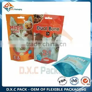 Custom Print Clear Front Silver Back Zip Lock Pet Food Bag thumbnail-1