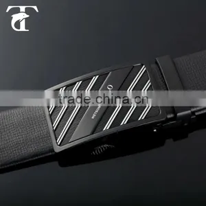 Latest Men's Fashion Black Embossed Leather Belt Custom Belt for Wholesale thumbnail-5