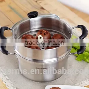 2016 New Arrival Japanese Steamer Pot&800W Stainless Steel Food Steamer& Pure Colour Food Cookware Quality Choice thumbnail-2