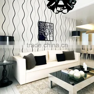 Latest Designer Interior Decoration Modern Curve Wave Wallpaper thumbnail-5