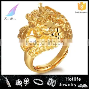 2016 Gold Filled Jewelry Copper Ring for Men Gold Dragon Ring thumbnail-1
