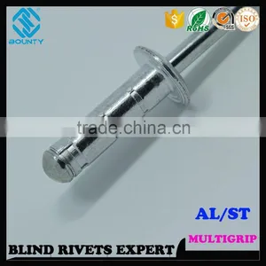 HIGH QUALITY FACTORY DOME HEAD ALU/ST MULTI-GRIP BLIND RIVETS thumbnail-5