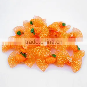 Wholesale Halloween Pumpkin Dog Pet Hair Bow With Rubber Bands thumbnail-3