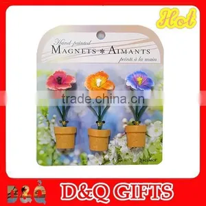 Polyresin Flower Pot Fridge Magnet thumbnail-1