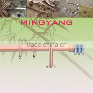 F619364-metal (iron Aluminium Steel Brass ) Plated Plain Window Curtain Rod (pole Pipe Tube) and Crystal End Cap thumbnail-1