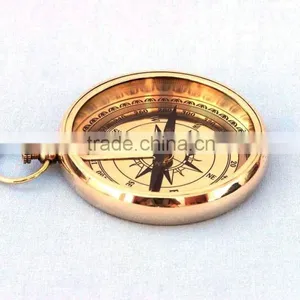 Stylish Solid Brass Compass - Beveled Lensatic Compass w/ Rosewood Box 13409 thumbnail-1
