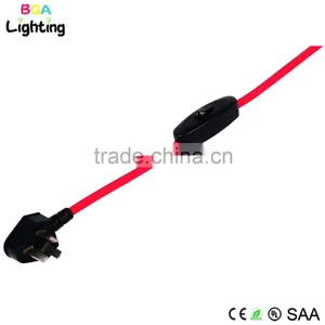 90 Degree Power Cord Plug With Braided Wire VDE thumbnail-1