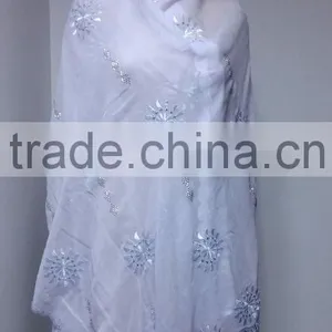 SCF -0108 White 2016 New Coming Design Nice Muslim Embroidery Scarf ,shawls , Pashmina Shawl Scarf , Fashion Women Long Scarf thumbnail-5