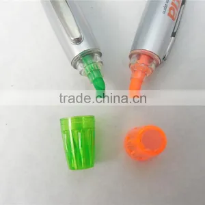 High Quality 2 in 1 Highlighter Pen Plastic Ballpoint Pen thumbnail-4