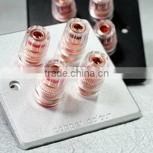 Hi End Red Copper Speaker Connector Wall Plate thumbnail-1