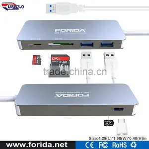 High Quality Usb 3.1 Type c Hub and Card Reader Combo With PD Charging Function thumbnail-1