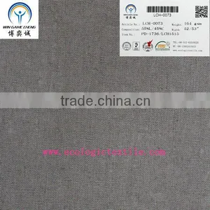 15s*15s 164 Gsm Plain Dyed Linen Cotton Blended Fabric thumbnail-1