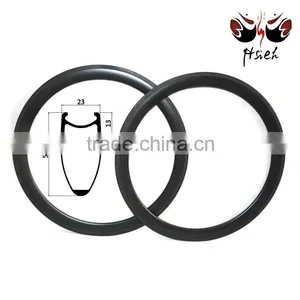 Ultralight 700C 50mm 23mm Carbon Clincher Rim, Road Bike Basalt Braking Surface Carbon Clincher Rim Bicycle Parts thumbnail-1