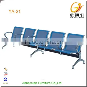 Stainless Steel Bule Color Public Salon Waiting Area Chairs thumbnail-4