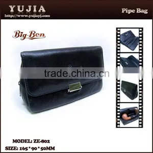 Guangzhou Yujia Genuine Leather Smoking Pipe Bag Tobacco ZE-802 thumbnail-1