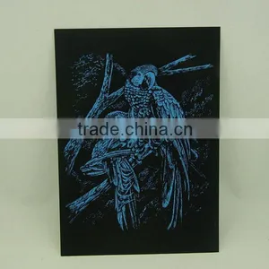 Engraving Card/Scrap Art Foil/foil Card/Parrot Designed Foil Paper Engraving Art thumbnail-1