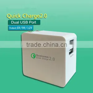 QC 2.0 Mobile Phone Use and Universal Charger Travel Charger 2 Usb thumbnail-1