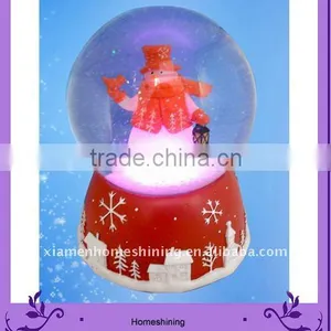 Colorfull Snowman Christmas Snowglobe thumbnail-1