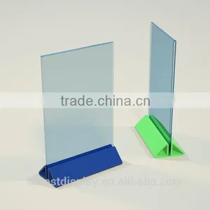 Custom Colors Transparent Beautiful Acrylic Menu Holder, Sign Holder thumbnail-5