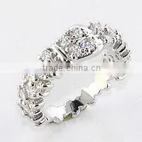 Rhodium Plated Fashion Women cz Ring thumbnail-1