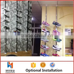 Huohua Metal Material Easy Assembly Muti-functional Shoe Shop Using Revolving Shoe Rack thumbnail-2