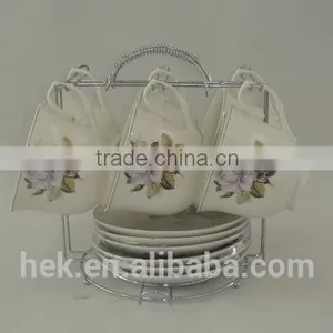 Bulk Ceramic Porcelain Tea Cup and Saucer Sets thumbnail-6