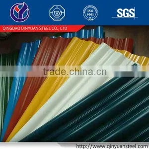 Qinyuan 800mm Width Metal Roofing Tile With Customized,factory Price Coloured Corrugated Galvanized Metal Sheet thumbnail-2