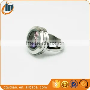 Wholesale Stainless Steel Glass Locket Ring thumbnail-5