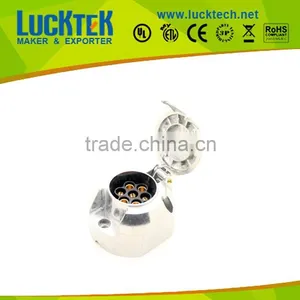 7 Pin Large Round Metal Trailer Female Socket for Caravans, Trailers thumbnail-1