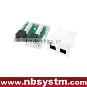 2 Ports Surface Box UTP Cat6 2xRJ45 PCB Jack thumbnail-1