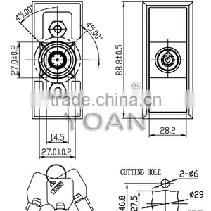 High Performance High Safety Lock With Master Key for Sell Card Machine thumbnail-6