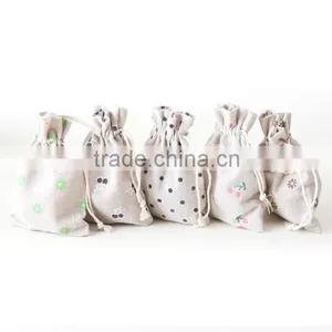 2015 Christmas Jute Drawstring Gift Pouch Bag thumbnail-1