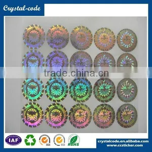 China-made Reasonable Price Eco-friendly Different Shapes Aluminium Foil 3D Hologram Label thumbnail-3
