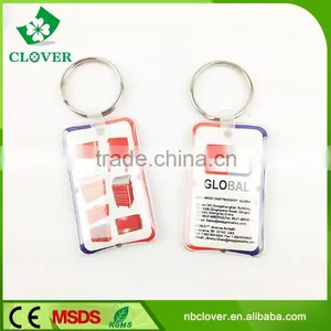 Logo Printing Accepted 1 LED Plastic Led Keychain Flashlight Wholesale thumbnail-2