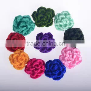 Handmade Crochet Flower Burlap Rose Wedding Decorative Jute Flowers Scrapbooking Burlap thumbnail-1