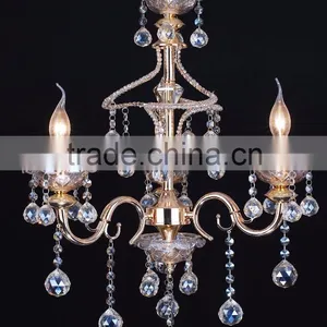 WD-1813-3/5/8/8+4 Zhongshan Factory-outlet LED Candle Bulb Gold Iron Top K9 Crystal Chandelier thumbnail-1