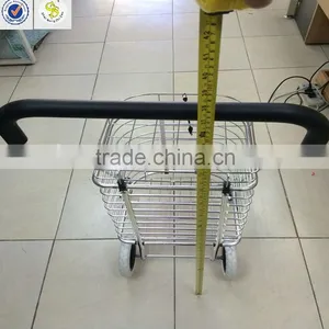 Foldable Wire Mech Shopping Cart RH-FC05 For Aluminum Foldable Shopping Trolley With Two Wheels thumbnail-4