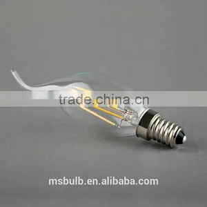 Mingshuai Chandelier LED Filament Candle Candelebra C35 Full Glass Lamp 4W E14 Dimmable thumbnail-3