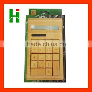 2016 Fashion Solar Powered Bamboo Wooden Calculator thumbnail-3
