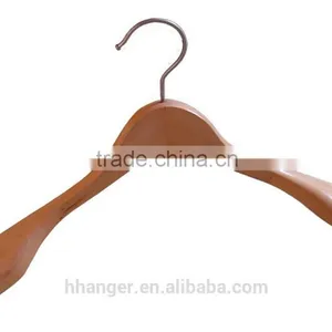 The HEAD Natural Wooden Suit Hanger With / Without Notches, Rubber Coated Soft Anti Slip Finishing , Basic Style Coat Hanger thumbnail-5