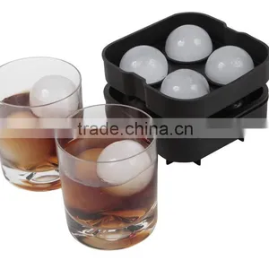 Hot Selling 4 Cavities Round Silicone Ice Ball Mold thumbnail-3
