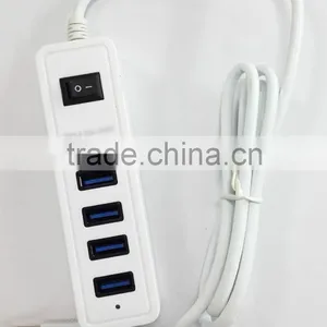 Hot Products Usb3.0 4 Por Hub, 4 Port Usb 3.0 Hub From Usb Hub Suppliers With a Switch of Black and White Plastic thumbnail-5