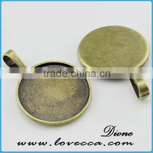 DIY Kits- 25mm Round Trays, Glass, and Chains. Photo Pendant Trays Cabochon Kits. Vinatge-Antique Bezel Settings thumbnail-5
