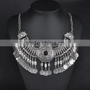 Trendy Vintage Alloy Tassels Coin Necklace thumbnail-2